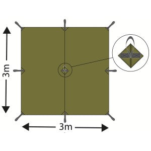 MFH Multifuction Tarp Extreme 300 x 300 cm Flecktarn